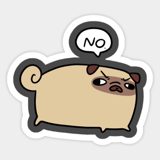 No Pug Sticker